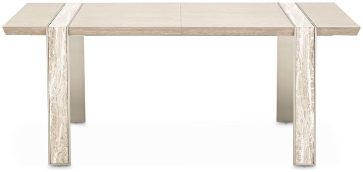 Lotus Bay Sand Extendable Rectangular Narrow Dining Room Set