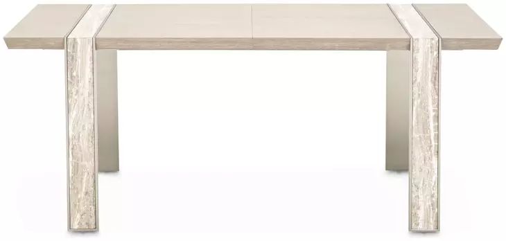 Lotus Bay Sand Extendable Rectangular Narrow Dining Room Set