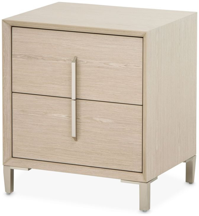 Lotus Bay Sand 2 Drawer Small Nightstand
