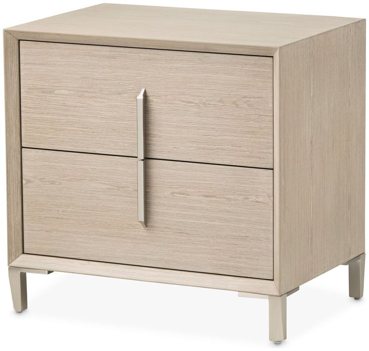 Lotus Bay Sand 2 Drawer Large Nightstand