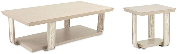 Ivory Cove Sand Occasional Table Set