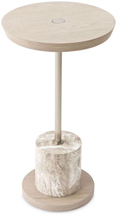 Lotus Bay Sand Round Chairside Table