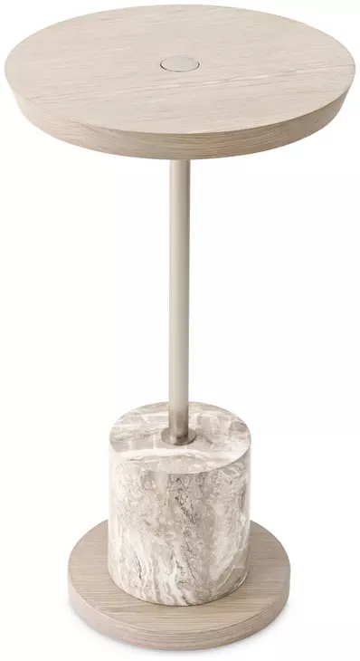 Lotus Bay Sand Round Chairside Table