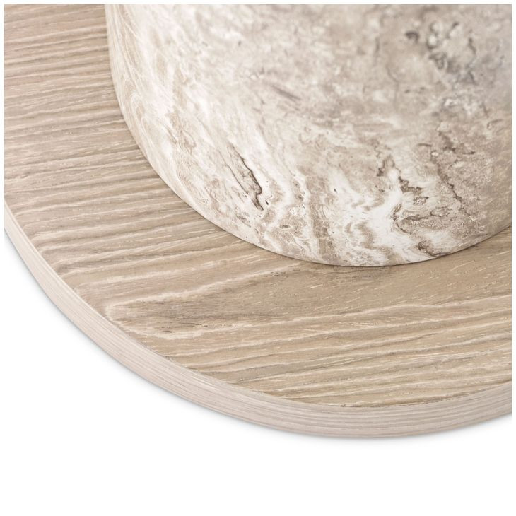 Lotus Bay Sand Round Chairside Table