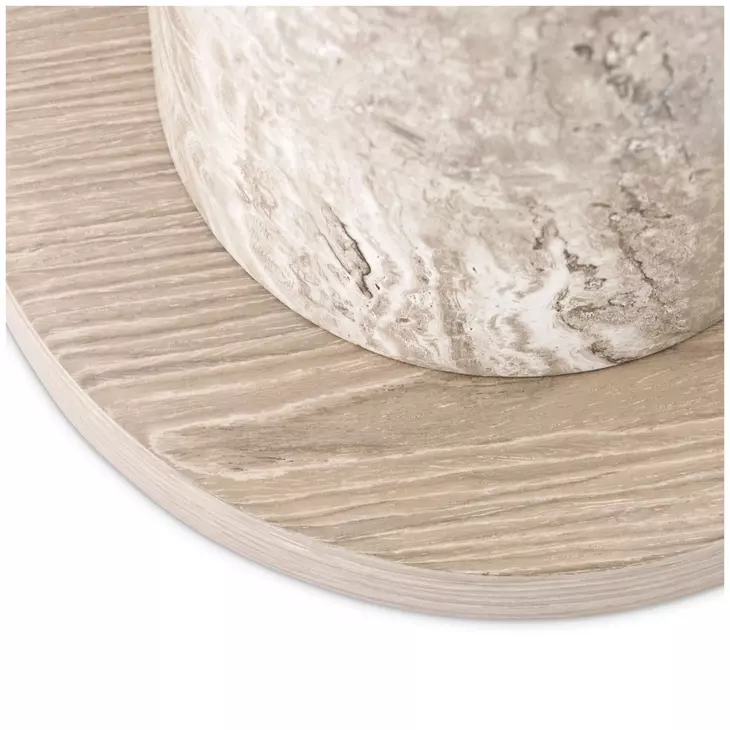 Lotus Bay Sand Round Chairside Table