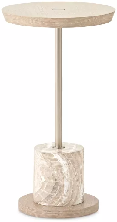 Lotus Bay Sand Round Chairside Table