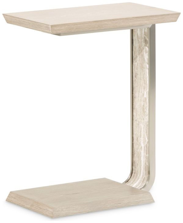 Lotus Bay Sand C-Shaped Rectangular Accent Table