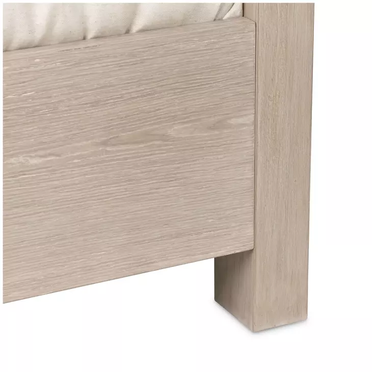 Lotus Bay Sand Twin Panel Bed with LED and USB Charging