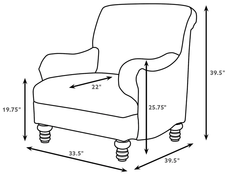 Glenn Blue Accent Chair