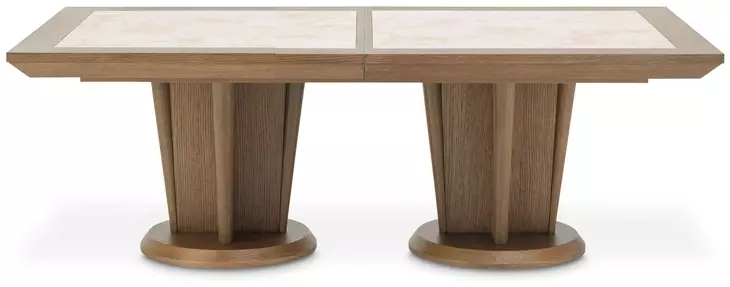 Portrait Sienna Brown 136" Extendable Rectangular Dining Table
