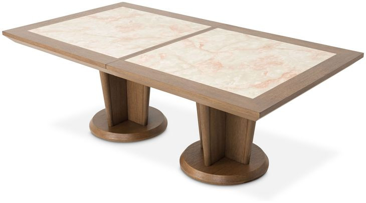 Portrait Sienna Brown 136" Extendable Rectangular Dining Table
