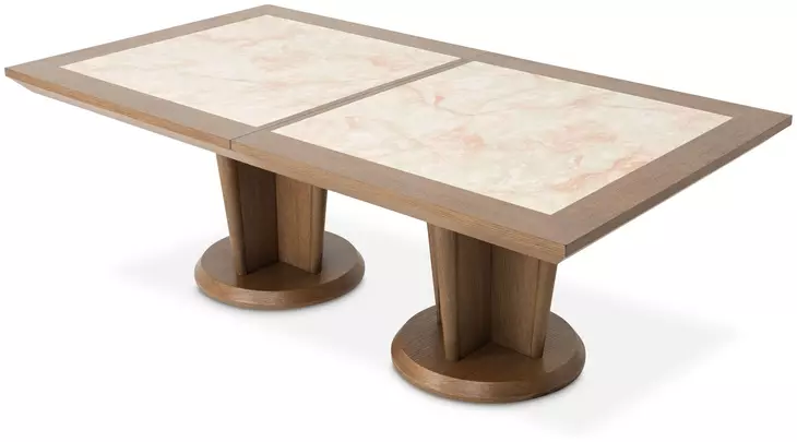 Portrait Sienna Brown 136" Extendable Rectangular Dining Table