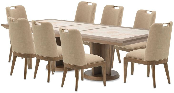 Portrait Sienna Brown Extendable Rectangular Dining Room Set