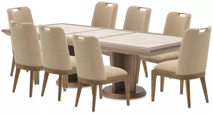 Portrait Sienna Brown Extendable Rectangular Dining Room Set