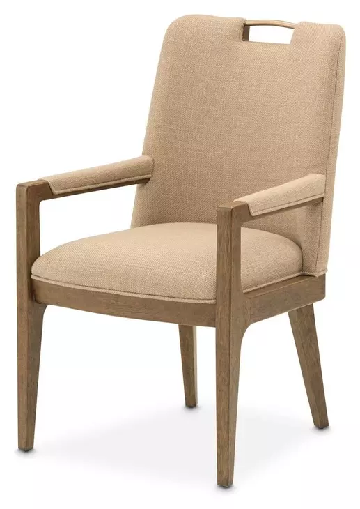 Portrait Toffee Upholstered Dining Arm Chair Set of 2