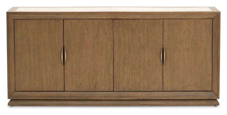 Portrait Sienna Brown 4 Door Sideboard with LED