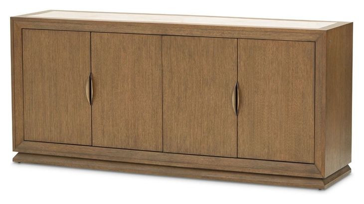 Portrait Sienna Brown 4 Door Sideboard with LED