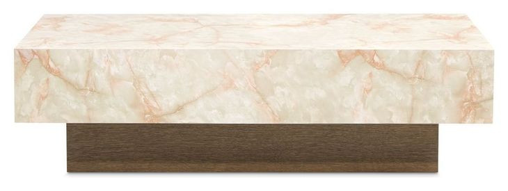 Portrait Sienna Brown and Creamy Peach Rectangular Occassional Table Set