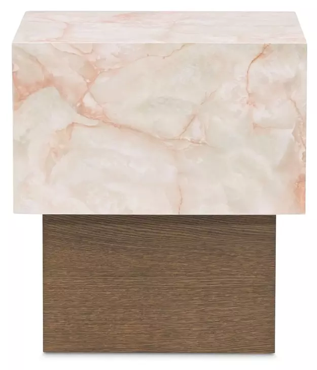 Portrait Sienna Brown and Creamy Peach Rectangular Occassional Table Set