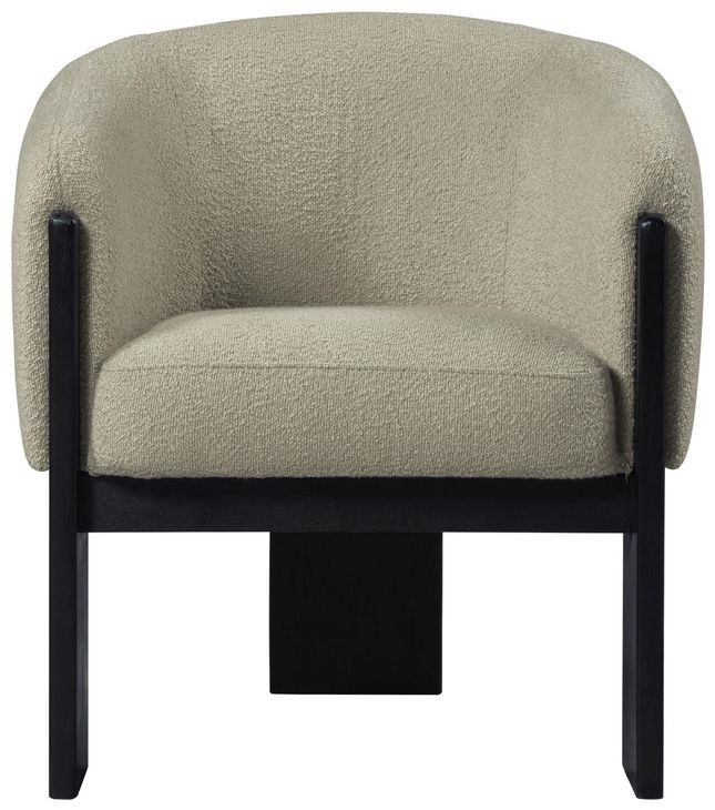 Valdez Beige Boucle Barrel Back Accent Chair