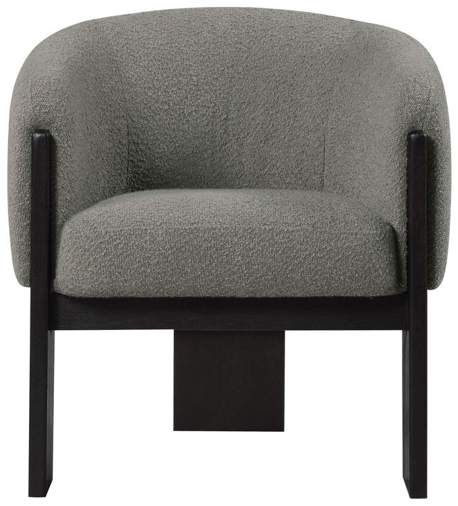 Valdez Mushroom Boucle Barrel Back Accent Chair