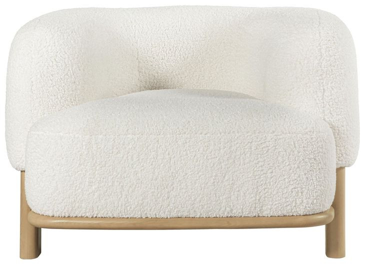 Lawler Ivory Boucle Barrel Back Accent Chair