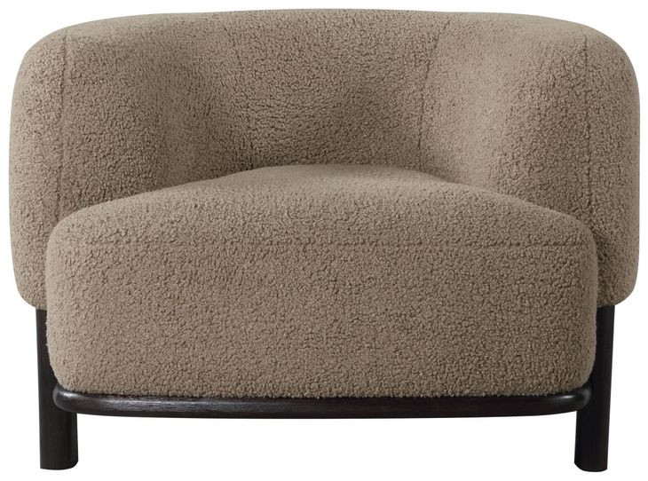 Lawler Brown Boucle Barrel Back Accent Chair