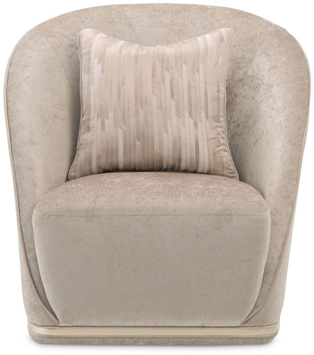 La Rachelle Lustre Upholstered Swivel Accent Chair with Pillow