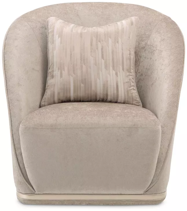 La Rachelle Lustre Upholstered Swivel Accent Chair with Pillow