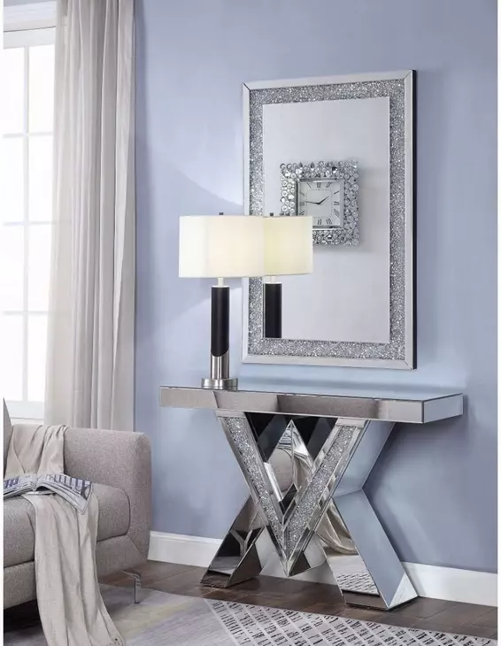 Noralie Silver 47" Rectangular Console Table