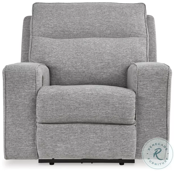 Biscoe Pewter Performance Fabric Power Recliner