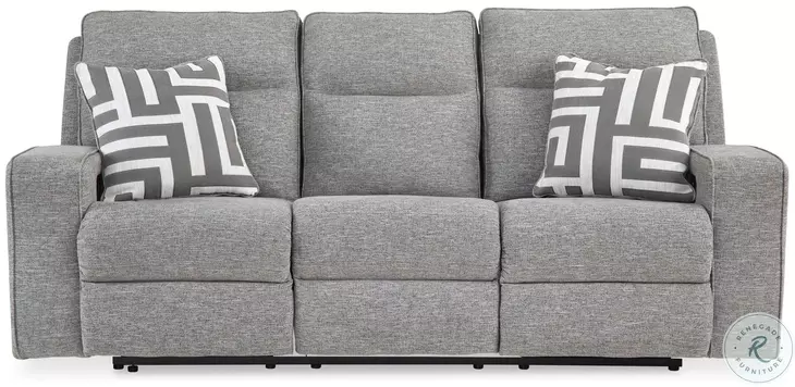 Biscoe Pewter Performance Fabric Power Reclining Sofa