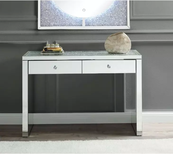 Noralie Silver 47" Rectangular Console Table with Drawer