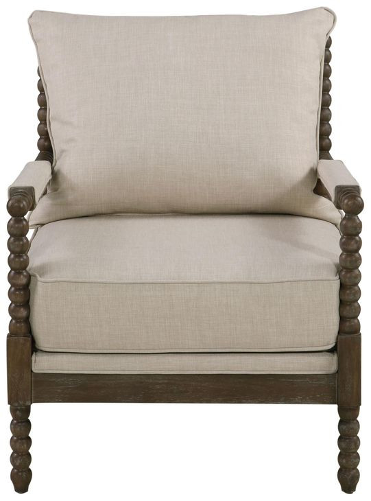 Blanchett Beige And Natural Accent Chair