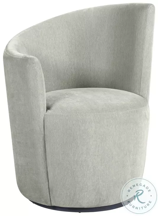 Nueva Dove Gray Swivel Curved Backrest Accent Chair