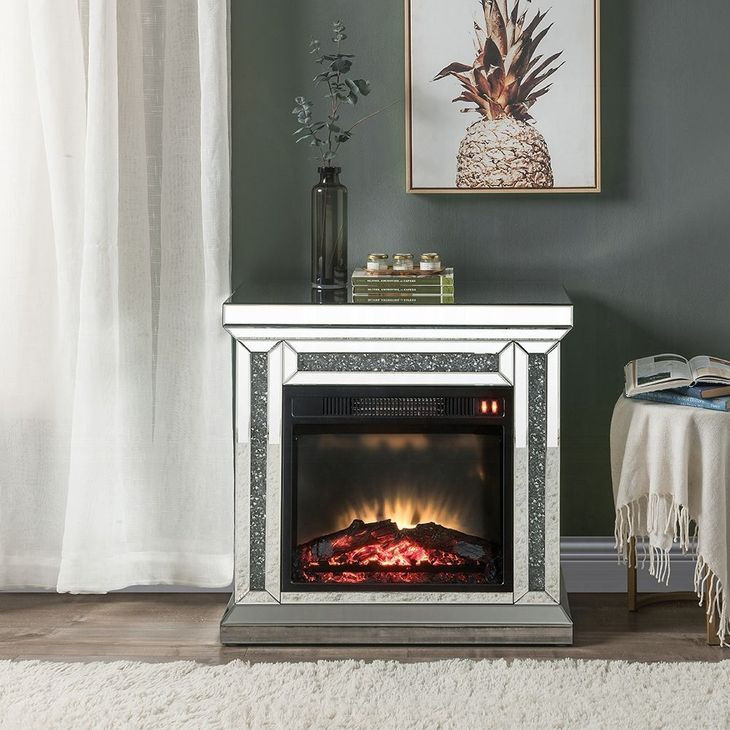 Noralie Silver and Gray 28" Fireplace
