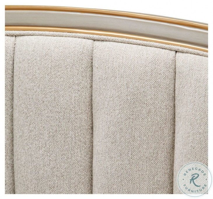 St. Helena Dove Gray Eastern King Upholstered Bed with USB Charging