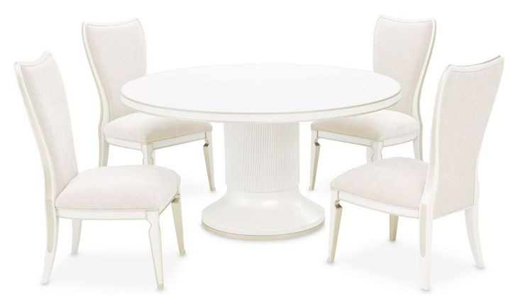La Marisia Creamy Pearl 60" Round Dining Table