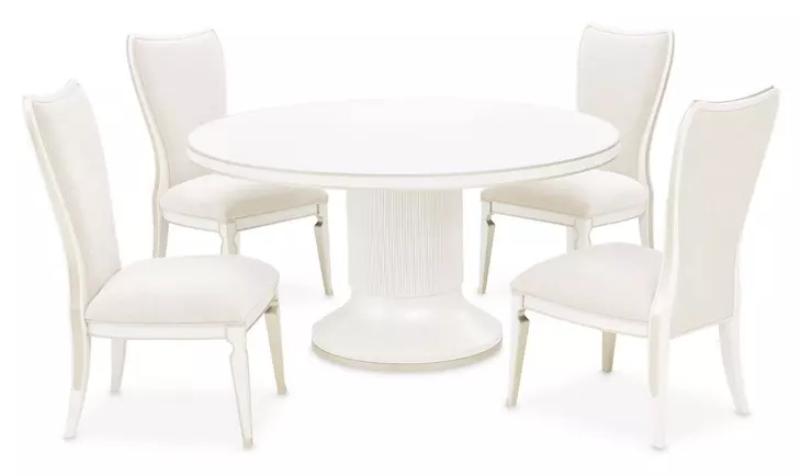 La Marisia Creamy Pearl 60" Round Dining Table
