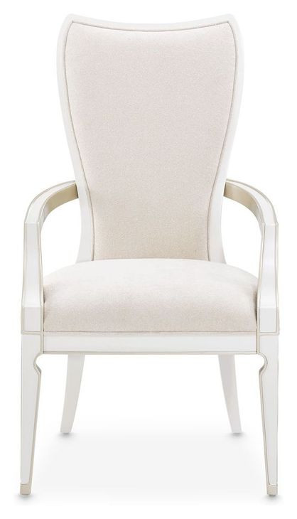 La Marisia Creamy Pearl and Tranquil Dining Arm Chair