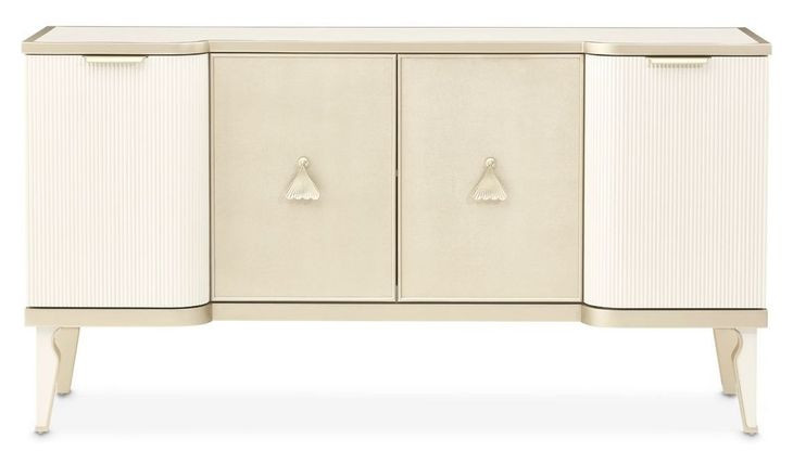 La Marisia Creamy Pearl Sideboard with Adjustable Shelves