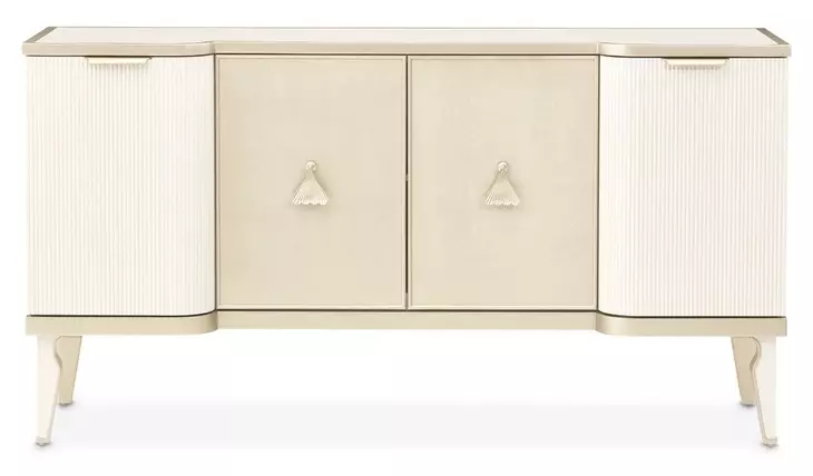 La Marisia Creamy Pearl Sideboard with Adjustable Shelves