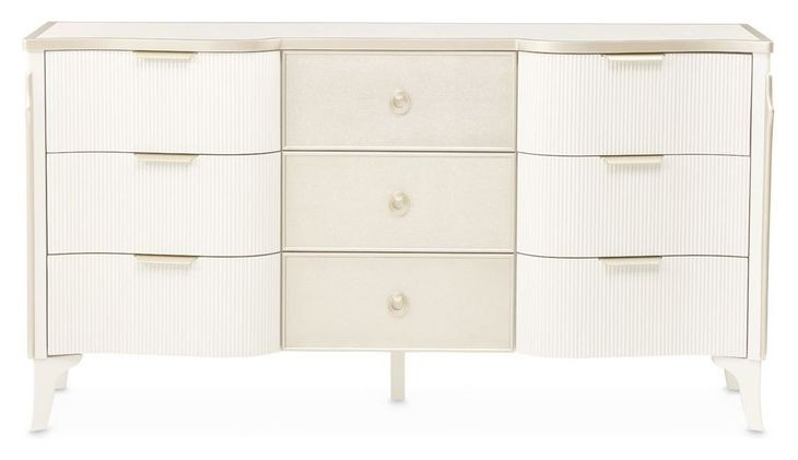 La Marisia Creamy Pearl 9 Drawer Dresser