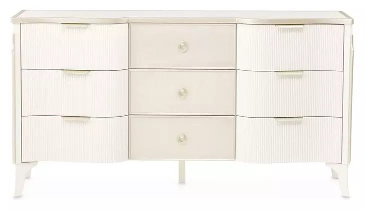 La Marisia Creamy Pearl 9 Drawer Dresser