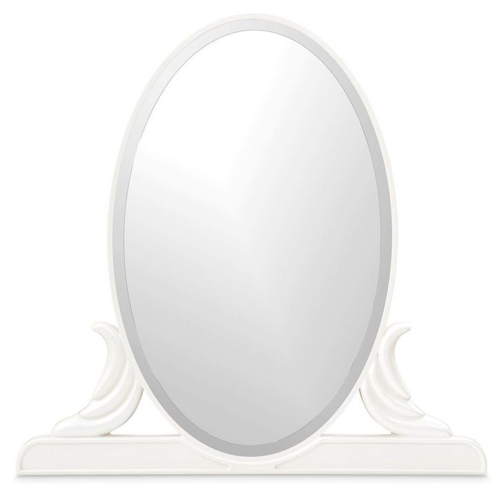 La Marisia Creamy Pearl Oval Vanity Mirror