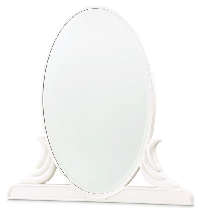 La Marisia Creamy Pearl Oval Vanity Mirror