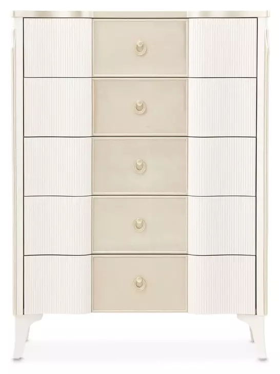 La Marisia Creamy Pearl 5 Drawer Chest