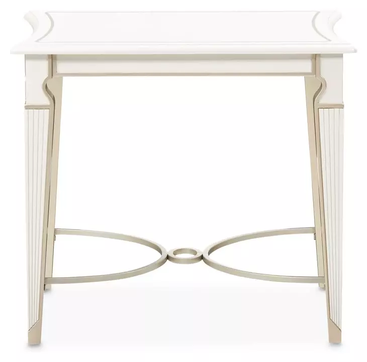 La Marisia Creamy Pearl Rectangular End Table