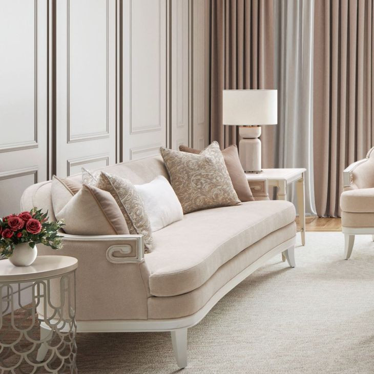 La Marisia Creamy Pearl Rectangular End Table