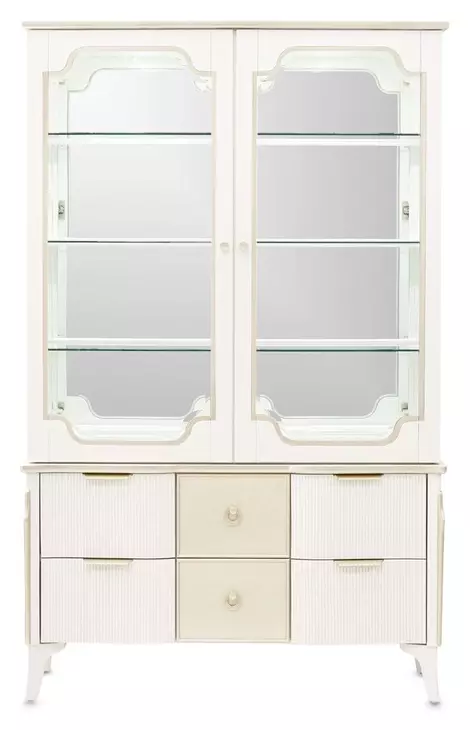 La Marisia Creamy Pearl 2 Door Display Cabinet